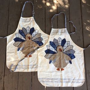 Martha Stewart Set of 2 Turkey Aprons